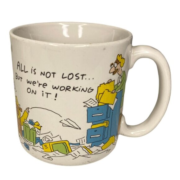 Vintage Coffee Mug Cup American Greetings Stoneware All Is Not Lost Office - Picture 8 of 8